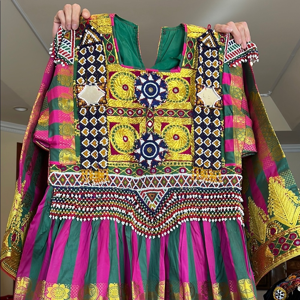 Vibrant Multicolor Embroidered Dress